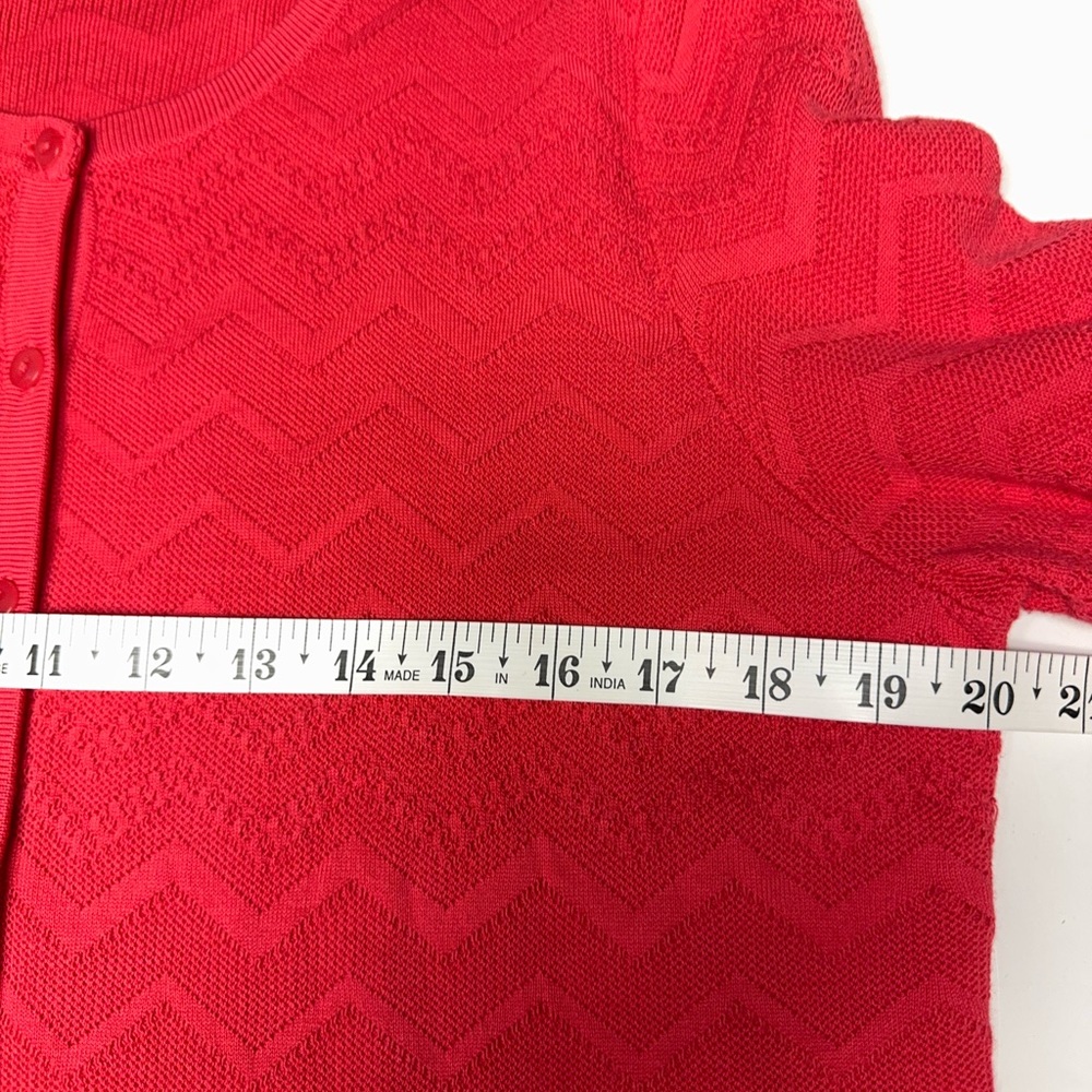 Talbots Women's Pink Chevron lightweight Cardigan‎ - Picture 6 of 7